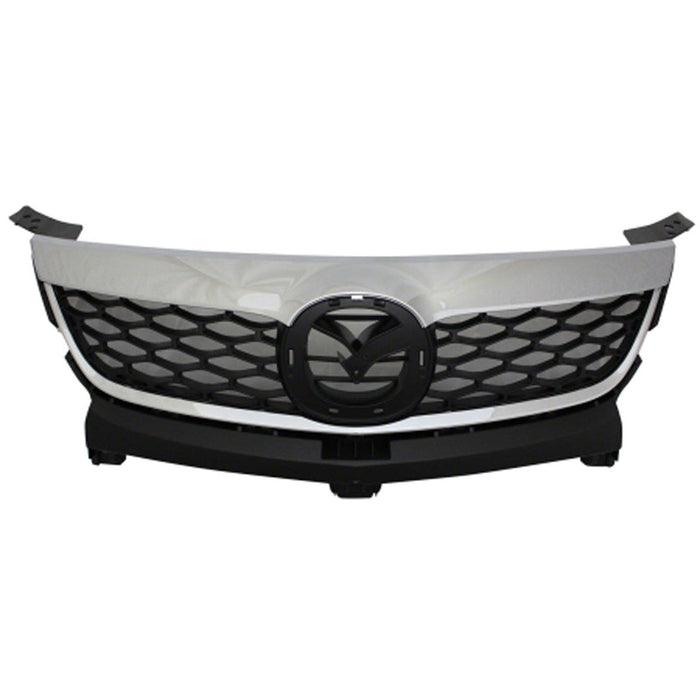 2010-2012 Mazda CX-9 Grille W/O Emblem Chrome/Black Assembly - MA1200190-Partify-Painted-Replacement-Body-Parts