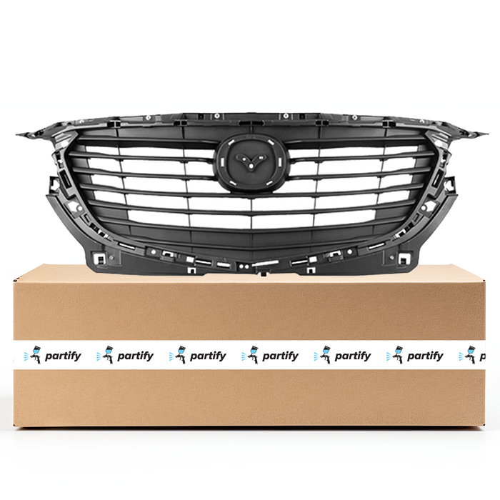 2016-2018 Mazda CX-3 CAPA Certified Grille W/O Radar Cruise Control Black Assy Assembly - MA1200206C-Partify-Painted-Replacement-Body-Parts