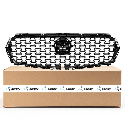 2023-2024 Mazda CX-50 CAPA Certified Grille W/Around View Monitor Piano Black Assembly - MA1200228C-Partify-Painted-Replacement-Body-Parts