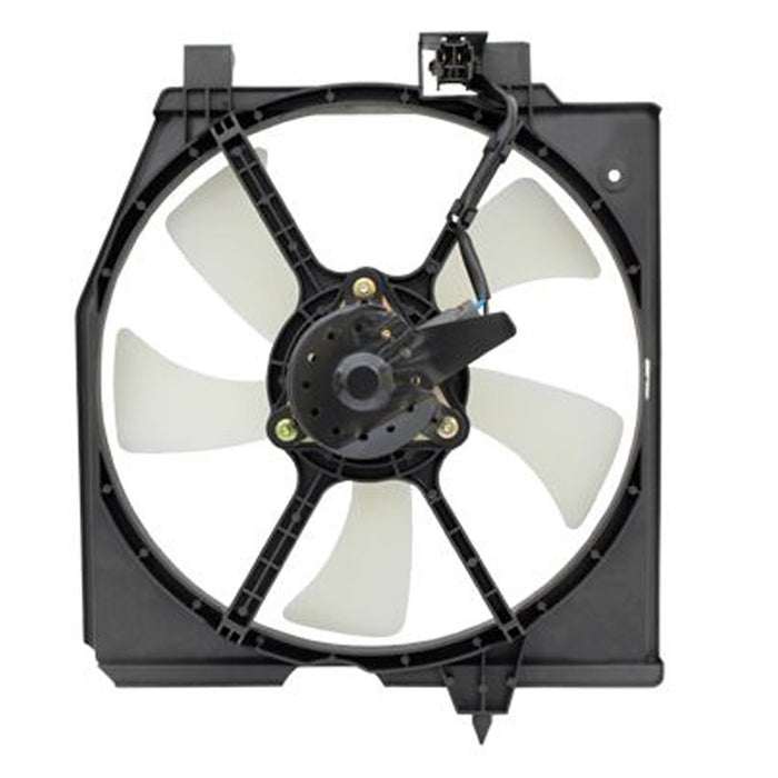1995-1998 Mazda Protege A/C Condenser Fan Assembly Includes Motor/Blade/Shroud Usa W/Air Cond Right Side 1.5L L4 - MA3113105-Partify-Painted-Replacement-Body-Parts