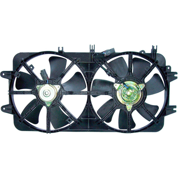 2000-2002 Mazda 626 Engine Cooling Fan Assembly W/Air Cond Dual Fan Assembly 2.5L V6 - MA3115119-Partify-Painted-Replacement-Body-Parts
