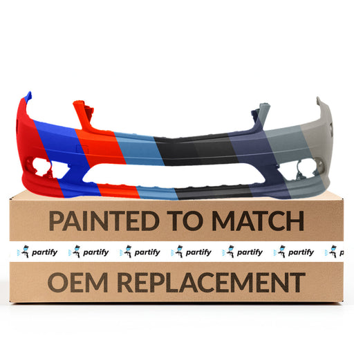 2008-2011 Mercedes-Benz C230/C300/C350 CAPA Certified Front Bumper W204 W/Amg Styling Pkg W/O H/Lamp Washers W/O Parktronic - MB1000296C-Partify-Painted-Replacement-Body-Parts