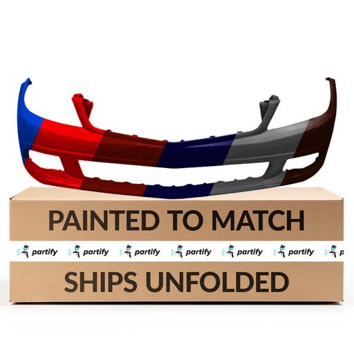 2008-2011 Mercedes C250/C300 Front Bumper Without Headlight Washer Holes & Without Sensor Holes & With Chrome Insert Holes - MB1000298-Partify-Painted-Replacement-Body-Parts