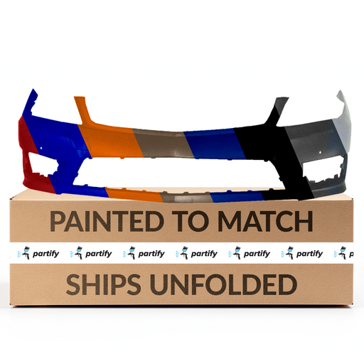 2012-2014 Mercedes C250 Front Bumper Without Headlight Washer Holes - MB1000359-Partify-Painted-Replacement-Body-Parts