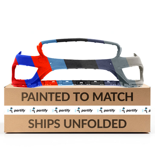 2015-2018 Mercedes C300 Front Bumper With Sensor Holes - MB1000494-Partify-Painted-Replacement-Body-Parts