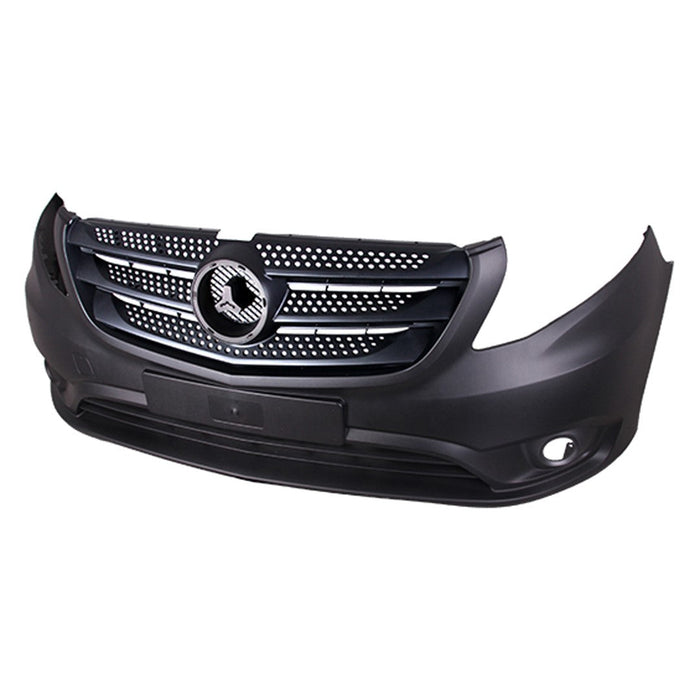2016-2023 Mercedes-Benz Metris Front Bumper W447 W/O Active Park Assist W/Fog Lamps Textured - MB1000503-Partify-Painted-Replacement-Body-Parts