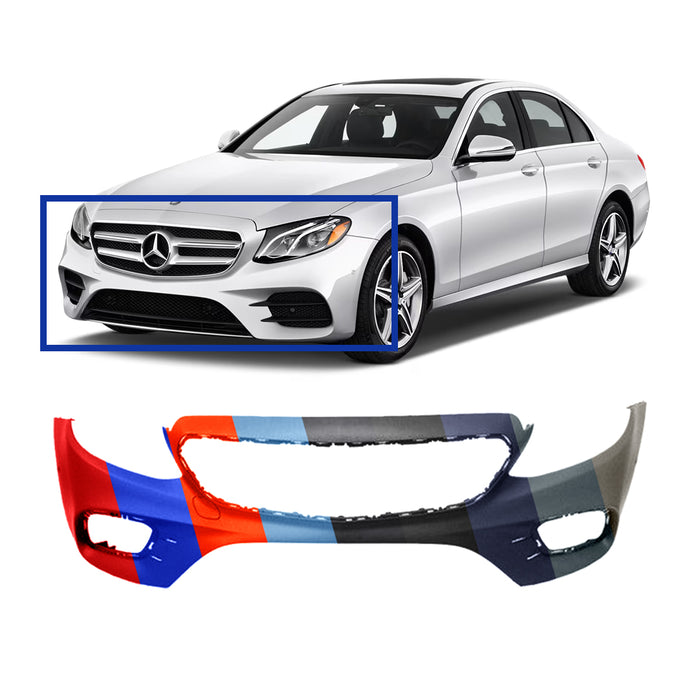 2017-2020 Mercedes E300 Front Bumper Sedan - MB1000533-Partify-Painted-Replacement-Body-Parts