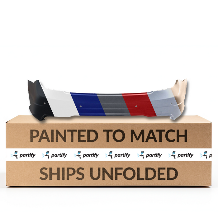 2012-2014 Mercedes C250 Rear Bumper With Sensor Holes Coupe - MB1100288-Partify-Painted-Replacement-Body-Parts