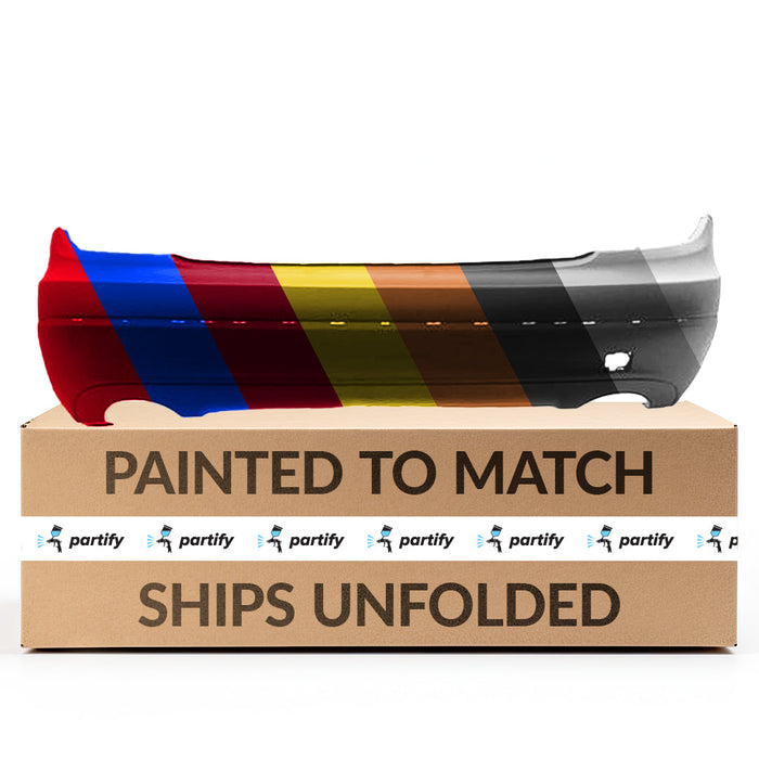 2012-2014 Mercedes-Benz C250/C300/C350 CAPA Certified Rear Bumper W204 Dual Exh W/O Sport Pkg W/O Parktronic AWD Coupe/Sedan - MB1100359C-Partify-Painted-Replacement-Body-Parts