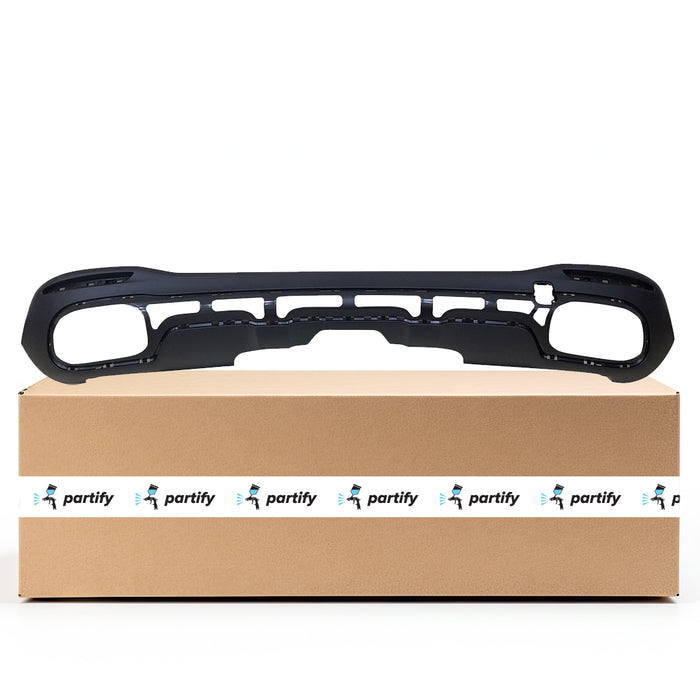 2020-2021 Mercedes GLS450 Rear Lower Bumper With Tow Hook Hole - MB1195162-Partify-Painted-Replacement-Body-Parts