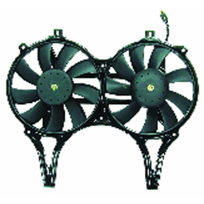 1996-2002 Mercedes-Benz E300/E320/E420/E430/E55 AMG Engine Cooling Fan Assembly Main Fan Includes Motor/Blade/Shroud - MB3115109-Partify-Painted-Replacement-Body-Parts