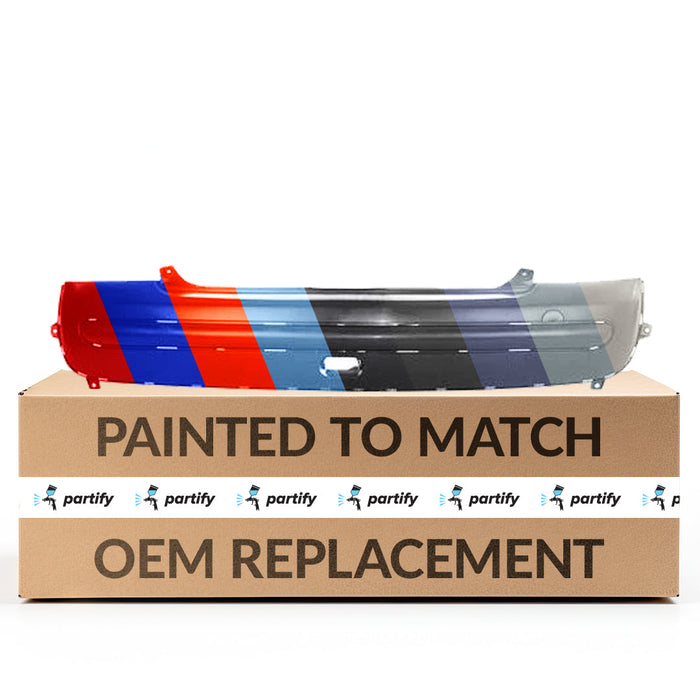 2002-2004 Mini Cooper Base CAPA Certified Rear Bumper W/O Ground Effects W/Bright Trim W/O Backup Sensor - MC1100101C-Partify-Painted-Replacement-Body-Parts