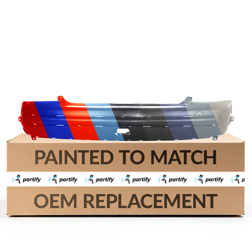 2002-2004 Mini Cooper Base CAPA Certified Rear Bumper W/O Ground Effects W/Bright Trim W/O Backup Sensor - MC1100101C-Partify-Painted-Replacement-Body-Parts
