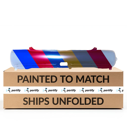 2005-2006 Mini Cooper Base Rear Bumper W/O Ground Effects W/Bright Trim W/O Park Sensor Hatchback - MC1100112-Partify-Painted-Replacement-Body-Parts