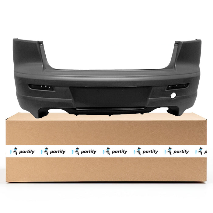 2009-2015 Mitsubishi Lancer Ralliart/Ralliart Sportback CAPA Certified Rear Bumper W/Textured Center Lower Turbocharged - MI1100294C-Partify-Painted-Replacement-Body-Parts