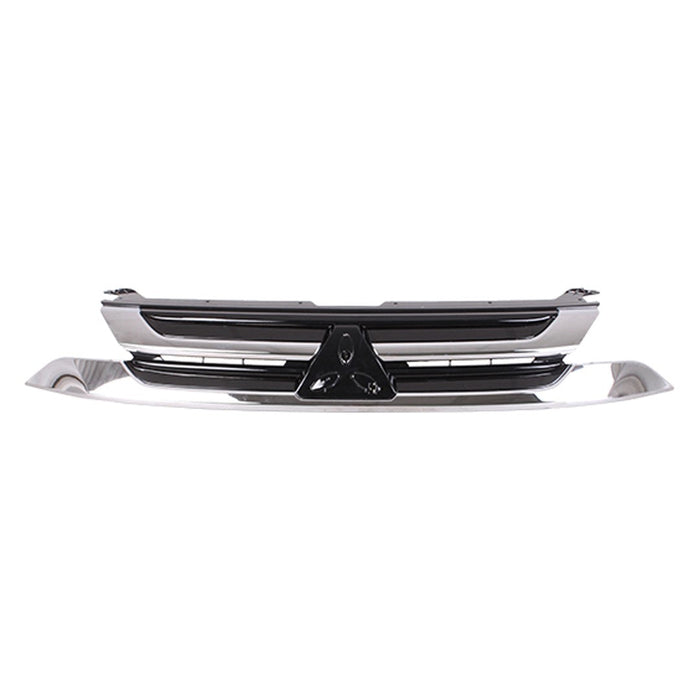 2018 Mitsubishi Outlander Grille Chrome/Black Assembly - MI1200275-Partify-Painted-Replacement-Body-Parts