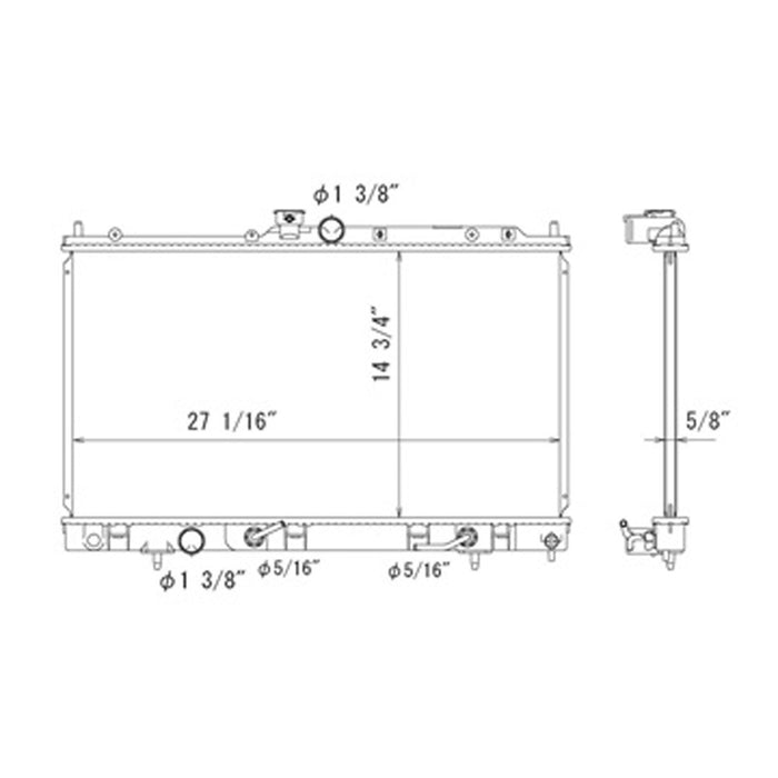 2006 Mitsubishi Lancer Radiator 2.4L L4 - MI3010213-Partify-Painted-Replacement-Body-Parts