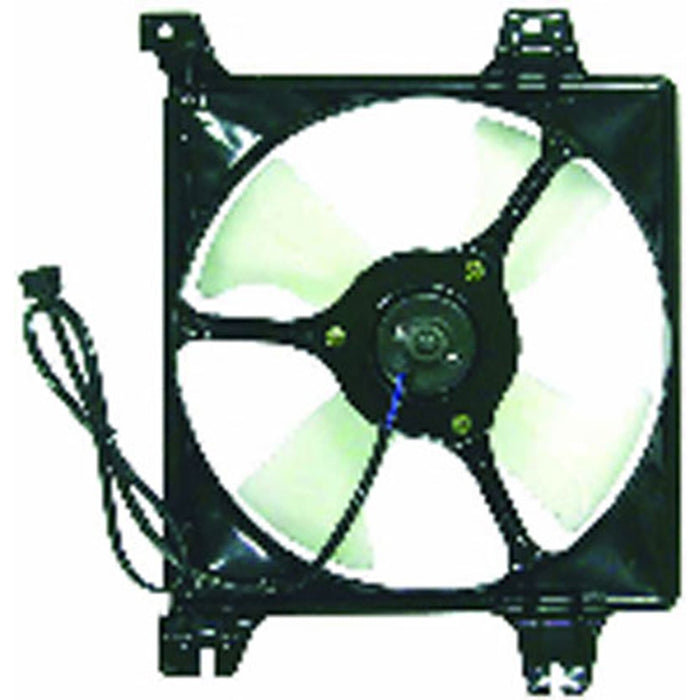 2000-2003 Mitsubishi Galant A/C Condenser Fan Assembly Includes Motor/Blade/Shroud From 4/2/99 3L V6 - MI3113116-Partify-Painted-Replacement-Body-Parts