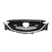 2017-2021 Mazda CX5 Grille Painted Black Mesh With Lower Chrome Moulding - MA1200215-Partify-Painted-Replacement-Body-Parts