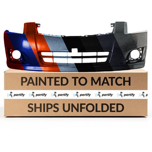 2007-2012 Nissan Sentra 2.5L Front Bumper With Fog Light Holes - NI1000262-Partify-Painted-Replacement-Body-Parts