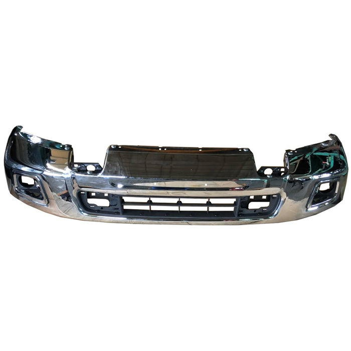 2016-2019 Nissan TITAN XD Front Bumper Face Bar W/O Parking Sensor Chrome - NI1002150-Partify-Painted-Replacement-Body-Parts
