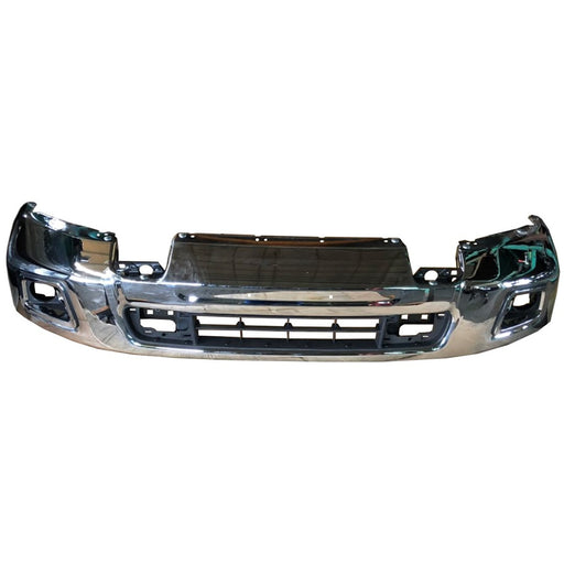 2016-2019 Nissan TITAN XD Front Bumper Face Bar W/O Parking Sensor Chrome - NI1002150-Partify-Painted-Replacement-Body-Parts