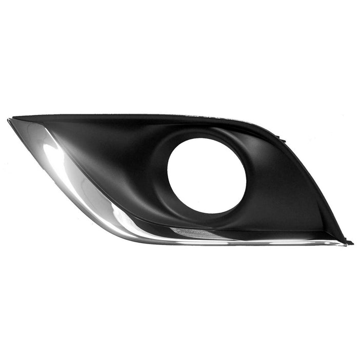 2015-2018 Nissan Versa Front Driver Side Bumper Insert Fog Lamp Bezel W/Fog Lamps - NI1038134-Partify-Painted-Replacement-Body-Parts