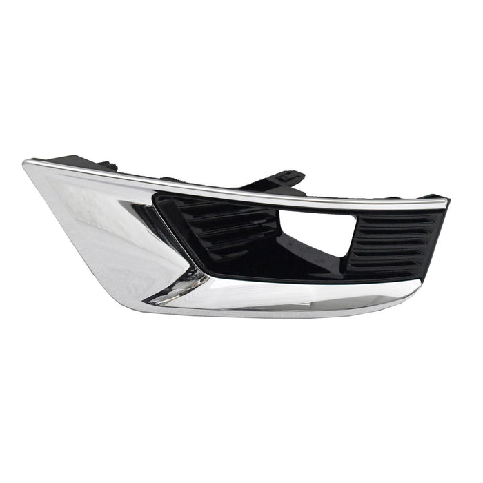 2021-2023 Nissan Armada Platinum/S/SL/SV Front Driver Side Bumper Insert Fog Lamp Bezel W/Fog Lamps Gloss /Chrome - NI1038182-Partify-Painted-Replacement-Body-Parts