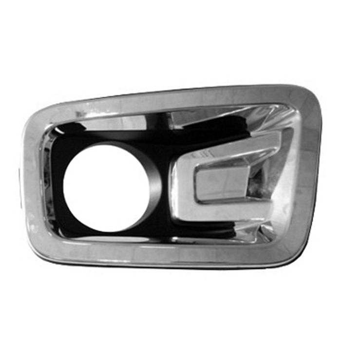 2016-2019 Nissan TITAN/TITAN XD Front Passenger Side Bumper Insert Fog Lamp Bezel W/Fog Lamps W/Chrome Frame Textured Crew Cab Pickup/Standard Cab Pickup - NI1039152-Partify-Painted-Replacement-Body-Parts