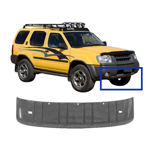 2002-2004 Nissan Xterra SE CAPA Certified Front Bumper Guard Plastic Matte-Black - NI1053101C-Partify-Painted-Replacement-Body-Parts