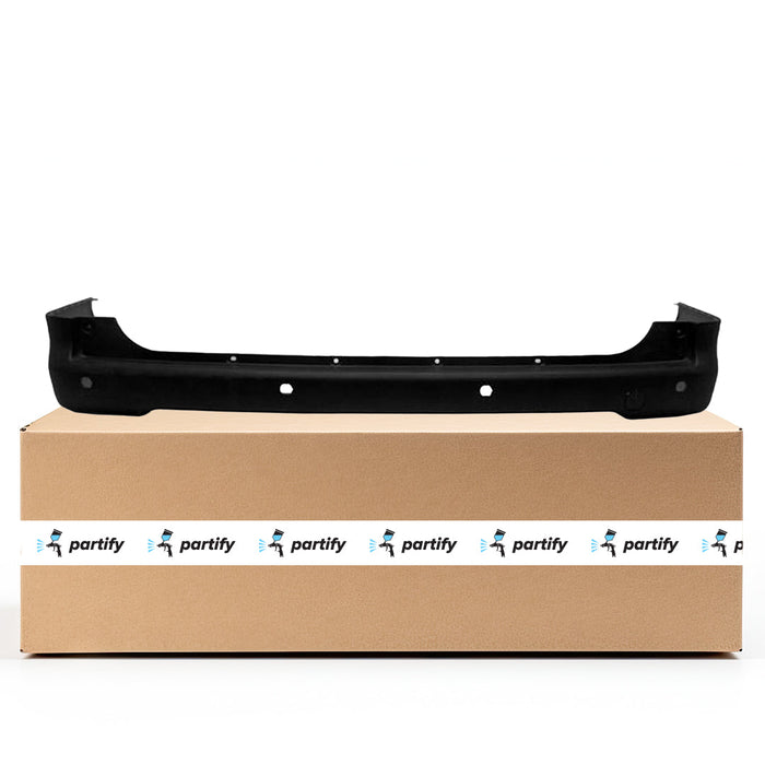 2013-2015 Nissan NV200 S/SV CAPA Certified Rear Bumper W/Pre-Drilled Sensor Holes Textured - NI1100310C-Partify-Painted-Replacement-Body-Parts