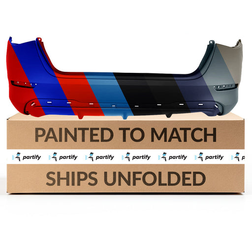2020-2021 Nissan Sentra S/SV Rear Bumper Without Sensor Holes - NI1100337-Partify-Painted-Replacement-Body-Parts