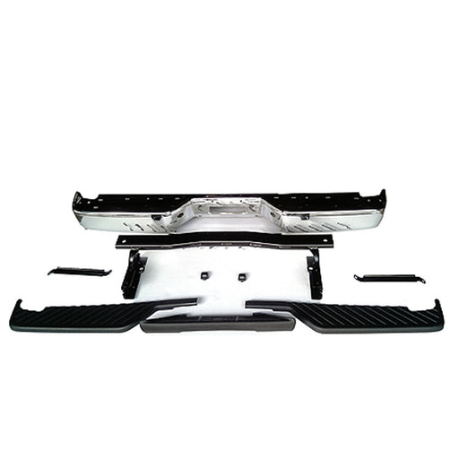 2004-2009 Nissan TITAN LE/SE Rear Bumper Assembly W/O Distance Sensors Chrome - NI1103109-Partify-Painted-Replacement-Body-Parts