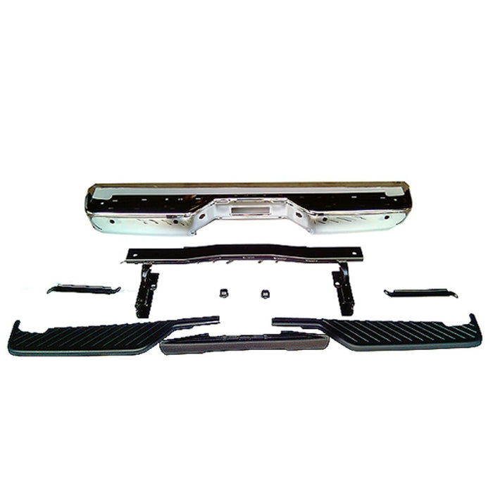 2004-2009 Nissan TITAN LE/SE Rear Bumper Assembly W/Distance Sensors Chrome - NI1103111-Partify-Painted-Replacement-Body-Parts