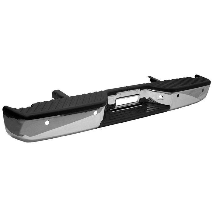 2004-2015 Nissan TITAN LE/SE/SL/SV Rear Bumper Assembly W/O Big Tow Pkg W/Distance Sensors Chrome - NI1103118-Partify-Painted-Replacement-Body-Parts