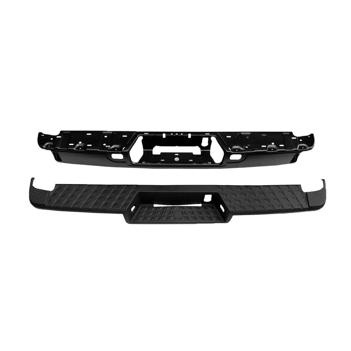 2016-2017 Nissan TITAN XD PRO-4X Rear Bumper Assembly W/Tow Hitch W/Blind Spot Detection Crew Cab Pickup - NI1103137-Partify-Painted-Replacement-Body-Parts