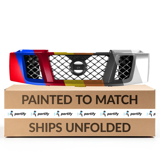 2008-2015 Nissan Titan Pickup Grille PTM With Black Honeycomb Xe - NI1200239-Partify-Painted-Replacement-Body-Parts