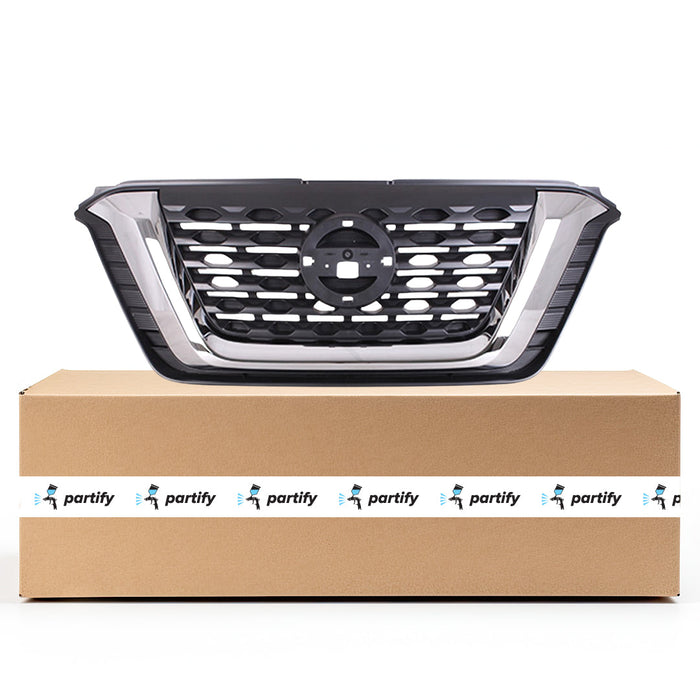 2018-2020 Nissan Kicks S/SV CAPA Certified Grille Chrome Moulding Assembly - NI1200301C-Partify-Painted-Replacement-Body-Parts