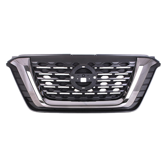 2018-2020 Nissan Kicks SR Grille Smoked Chrome Moulding Assembly - NI1200302-Partify-Painted-Replacement-Body-Parts