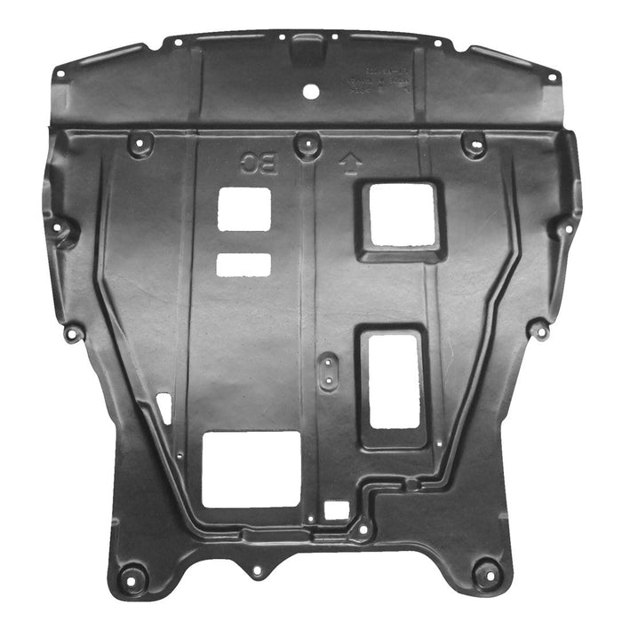 2017-2019 Nissan Rogue SL Hybrid/SV Hybrid Lower Undercar Shield Engine Under Cover Mat: Pe/Vacuum Form - NI1228179-Partify-Painted-Replacement-Body-Parts