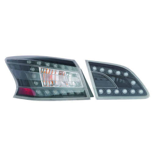 Nissan Sentra Tail Light Set Led Clear Lens/ Bezel 4 Pcs Set All Led - NI2811158