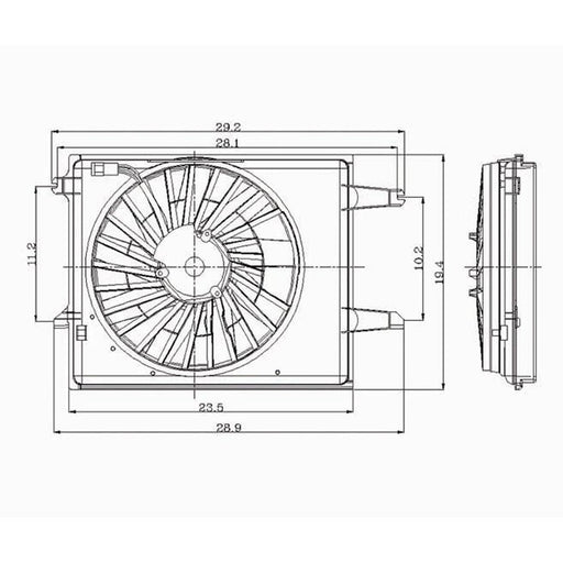 1996-1998 Mercury Villager/Nissan Quest Engine Cooling Fan Assembly Includes Motor/Fan/Shroud - NI3112103-Partify-Painted-Replacement-Body-Parts