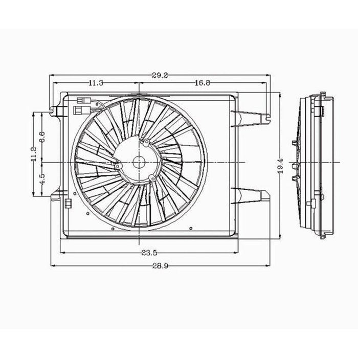 1993-1995 Mercury Villager/Nissan Quest Engine Cooling Fan Assembly Includes Motor/Fan/Blade Heavy Duty - NI3115112-Partify-Painted-Replacement-Body-Parts