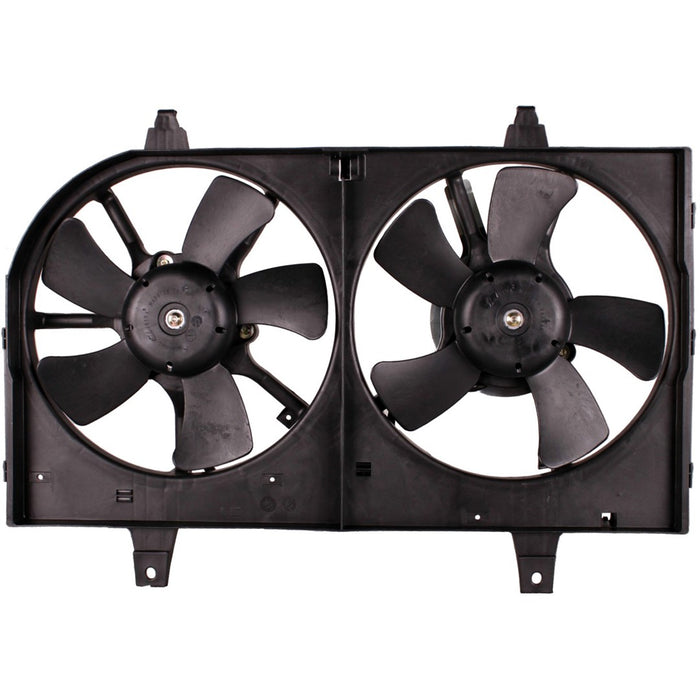 2001 Nissan Maxima Engine Cooling Fan Assembly Dual Fan Assembly Includes Motors/Blades/Shroud - NI3115114-Partify-Painted-Replacement-Body-Parts