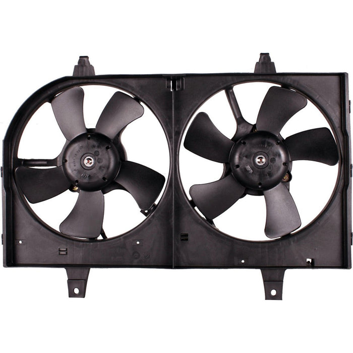 2002-2003 Nissan Maxima Engine Cooling Fan Assembly Dual Fan Assembly Includes Motors/Blades/Shroud - NI3115122-Partify-Painted-Replacement-Body-Parts
