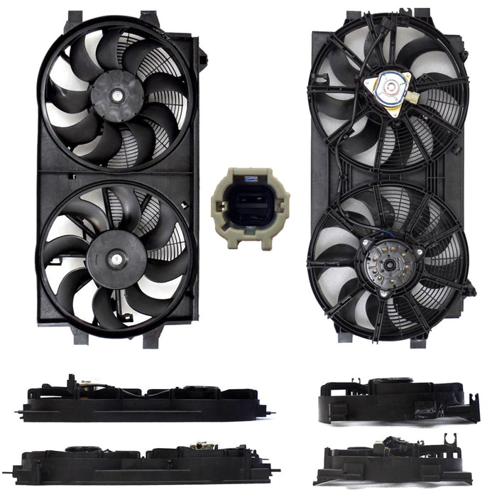 2011-2012 Nissan LEAF Engine Cooling Fan Assembly - NI3115145-Partify-Painted-Replacement-Body-Parts