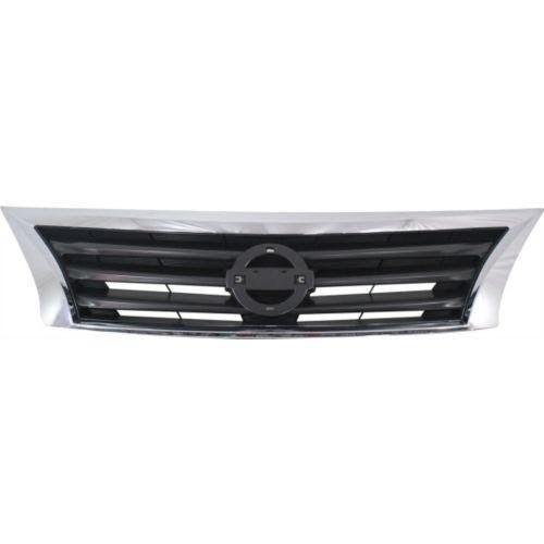 2013-2015 Nissan Altima Grille Black With Chrome Frame - NI1200250-Partify-Painted-Replacement-Body-Parts