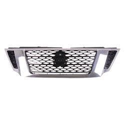 2017-2019 Nissan Armada Grille Painted Black With Chrome/Camera Sl/Platinum Model - NI1200287-Partify-Painted-Replacement-Body-Parts