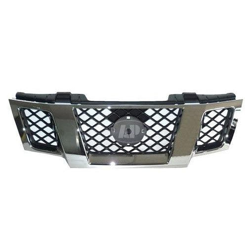 2009-2016 Nissan Frontier Pickup Grille Black- Chrome - NI1200233-Partify-Painted-Replacement-Body-Parts