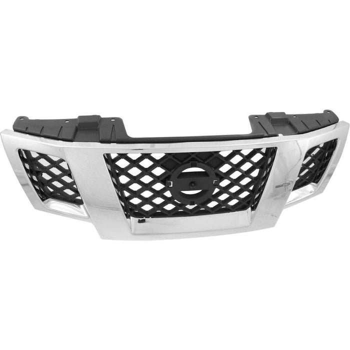 2009-2016 Nissan Frontier Pickup Grille Black- Chrome - NI1200233-Partify-Painted-Replacement-Body-Parts